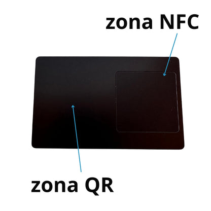 Tarjeta NFC de metal con diseño personalizado por grabado laser + Tarjeta de presentación virtual