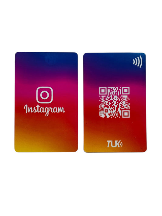 Tarjeta NFC para compartir instagram via NFC y QR
