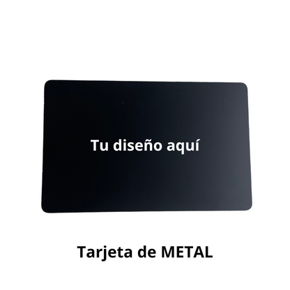 Tarjeta NFC de metal con diseño personalizado por grabado laser + Tarjeta de presentación virtual